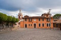 Typical house and church of the town of La Yerbabuena in the Municipality of Mascota Jalisco.