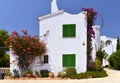 Typical House With Flower Pots in Mallorca, Spain