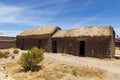 Typical house made in adobe bricks at Villa Alota in Bolivia. Royalty Free Stock Photo