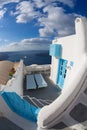 typical house on Santorini island in Greece Royalty Free Stock Photo