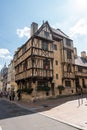 Typical house on the street of an medieval city Bayeux. Calvados department, Normandy, France