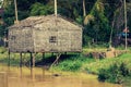 Typical House on the Tonle sap lake,Cambodia. Royalty Free Stock Photo