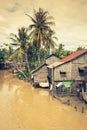 Typical House on the Tonle sap lake,Cambodia. Royalty Free Stock Photo