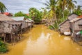 Typical House on the Tonle sap lake,Cambodia. Royalty Free Stock Photo