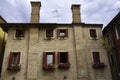 Typical houses of Caorle, in Venice province Royalty Free Stock Photo