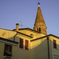 Typical houses of Caorle, in Venice province Royalty Free Stock Photo