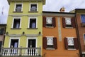 Typical houses of Caorle, in Venice province Royalty Free Stock Photo