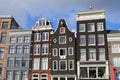 The typical houses of the city of Amsterdam Royalty Free Stock Photo