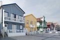 Typical houses of Costa Nova, Aveiro, Portugal.