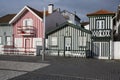 Typical houses of Costa Nova, Aveiro, Portugal.