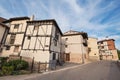 Typical houses on October 11,2016 in the ancient medieval village of Covarrubias, Burgos, Spain.