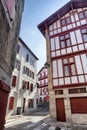 Typical houses in Saint Jean de Luz in Pays Basque, France