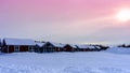 Houses in the Santa Claus village - rovaniemi - finland Royalty Free Stock Photo