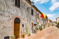 The typical houses of Sovana built with tuff