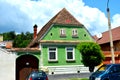 Typical houses. Urban landscape in the city Rupea-Reps, Transylvania.