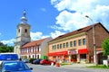 Typical houses. Urban landscape in the city Rupea-Reps, Transylvania. Royalty Free Stock Photo