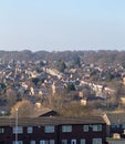 Typical housing estate in UK with blue sky Royalty Free Stock Photo