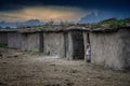 Typical housing of the Massai in Kenia - Africa Royalty Free Stock Photo