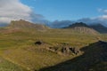 Typical Iceland landscape on sunet with the road 1, Iceland