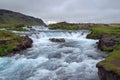 Typical icelandic landscape, wild river, countryside and mountains, Iceland Royalty Free Stock Photo