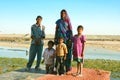 Typical indian family on riverside