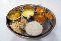 Typical indian food - thali rajasthani Royalty Free Stock Photo