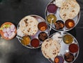 Typical indian food from Maharashta - Maharashtrian Thali