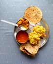 Typical Indian lunch plate-2 Royalty Free Stock Photo