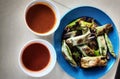 a typical Indonesian bangka - snack, called Otak-Otak. Royalty Free Stock Photo