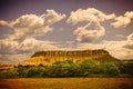 Typical Irish landscape with the Ben Bulben mountain called table mountain for its particular shape county of Sligo - Ireland Royalty Free Stock Photo