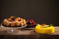Typical Italian Cakes, Saint Honore, Lemon pie, Chocolate pie