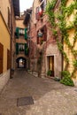 Typical Italian courtyard, Italy Royalty Free Stock Photo