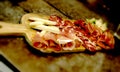 Typical Italian cured meats with cheese, ham salami
