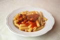 Typical italian dish - pasta with tomato