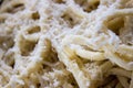 Typical italian pasta with parmesan cheese and pepper