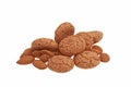 Amaretto cookies on white background Royalty Free Stock Photo