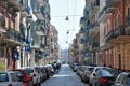 Typical italian street in old town Bari, Italy