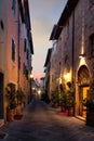 Typical Italian (Tuscan) night street Royalty Free Stock Photo