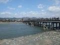 A typical Japanese bridge near Kyoto.