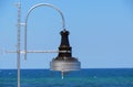 Typical lamp used on boats background of the sky