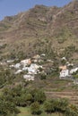 Typical landscape on Gomera island, Spain Royalty Free Stock Photo