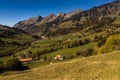 Typical landscape at Jaunpass in Simmental, Swiss