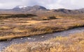 Typical landscape in Jotunheim National Park in Norway during autumn time in the BeitostÃÂ¸len area overlooking the Leirungsae