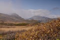 Typical landscape in Jotunheim National Park in Norway during autumn time in the BeitostÃÂ¸len area overlooking the Leirungsae Royalty Free Stock Photo