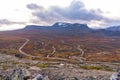 Typical landscape in Jotunheim National Park in Norway during autumn time in the BeitostÃÂ¸len area overlooking the Leirungsae