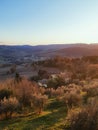The typical landscape of Tascany region, center of Italy Royalty Free Stock Photo