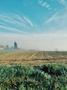 The typical landscape of Tascany region, center of Italy, one of the most beautiful country side in the world Royalty Free Stock Photo