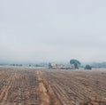 The typical landscape of Tascany region, center of Italy, one of the most beautiful country side in the world Royalty Free Stock Photo