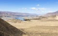 Brahmaputra river, desert and mountain landscape - Tibet