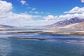 Brahmaputra river and mountain landscape - Tibet